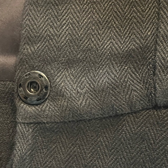 Society black linen blazer with ruffle detail - Picture 11 of 15